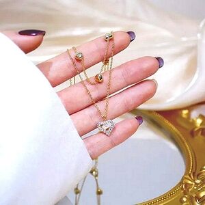 New 14K Gold plated  necklace with a heart